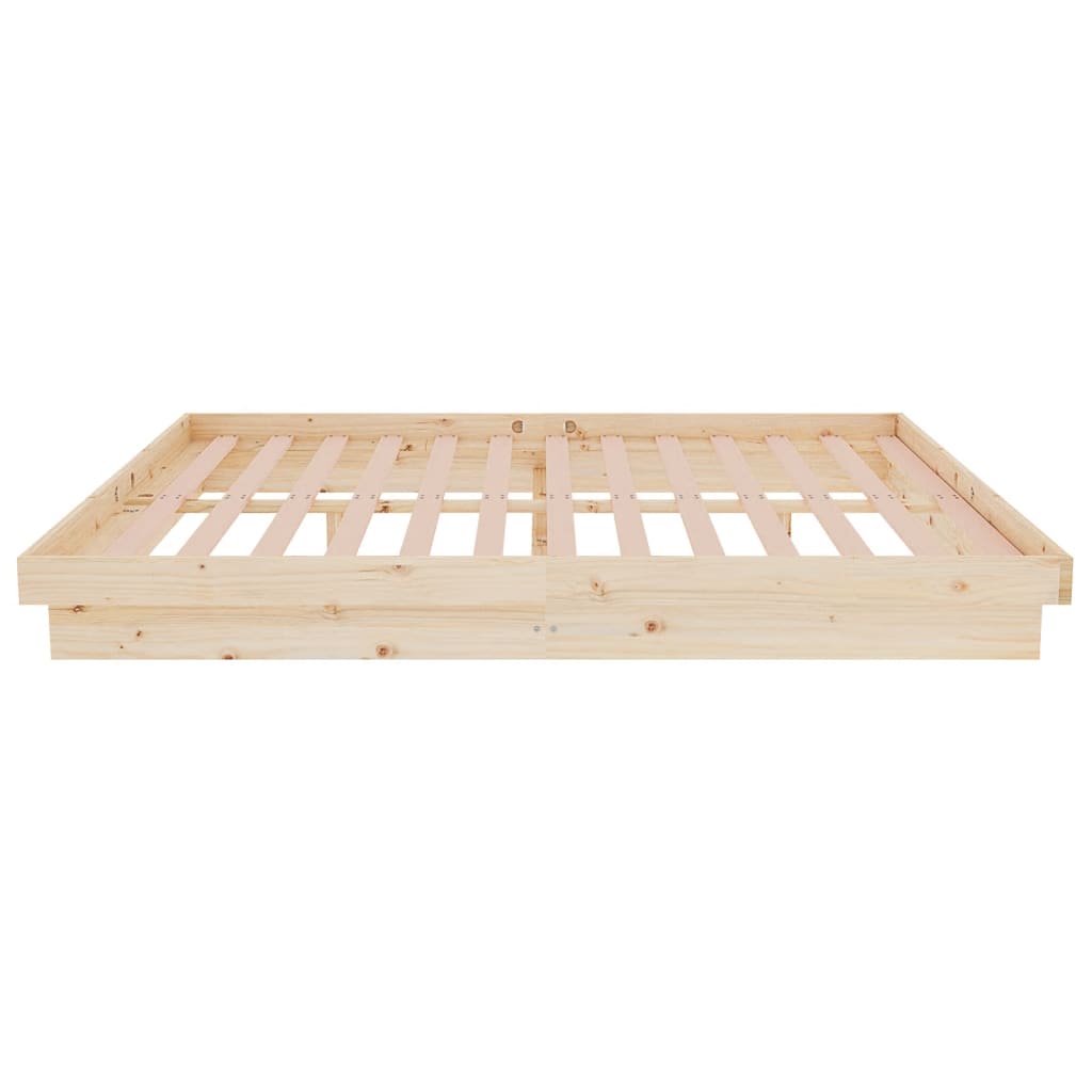 Bed Frame without Mattress Solid Wood Double