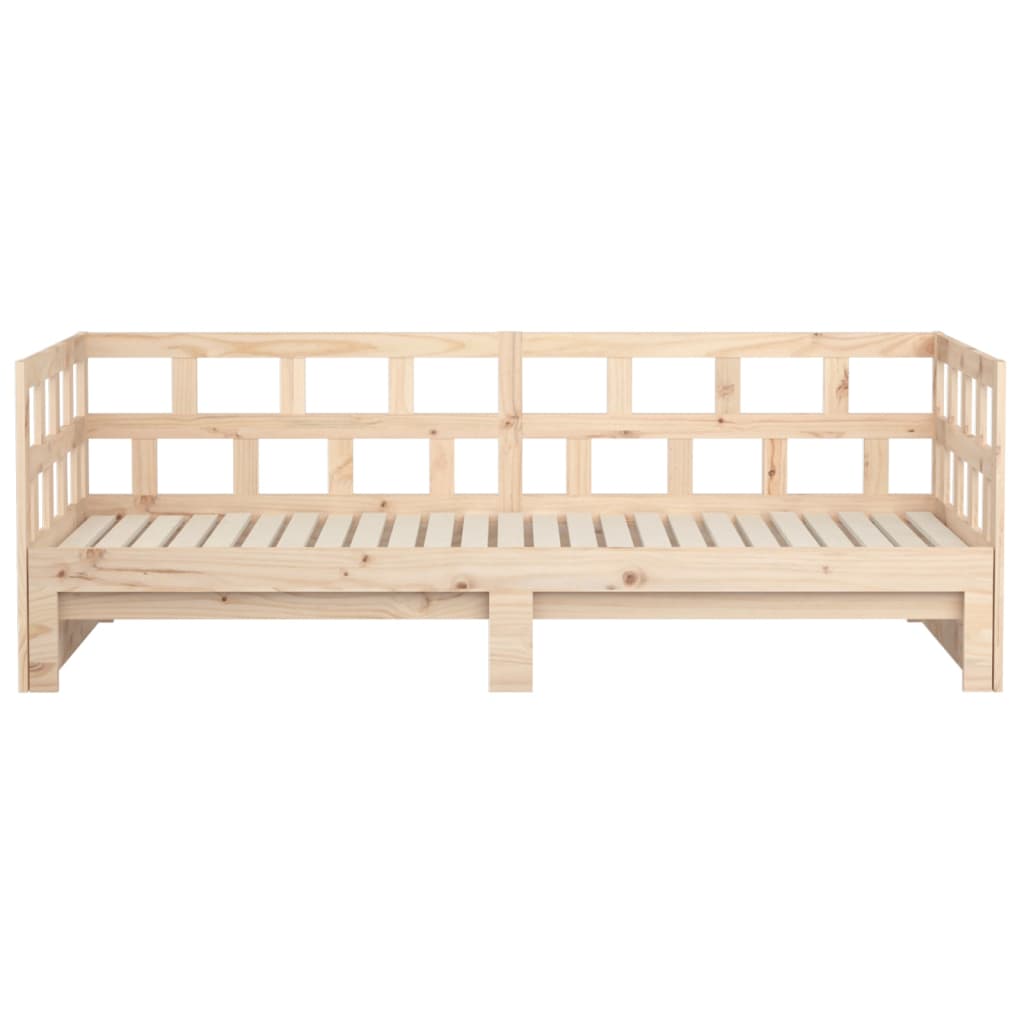 Pull-out Day Bed without Mattress Solid Wood Pine 2x(90x200) cm