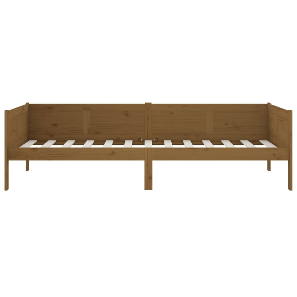 Day Bed without Mattress Honey Brown Solid Wood Pine 90x190 cm Single