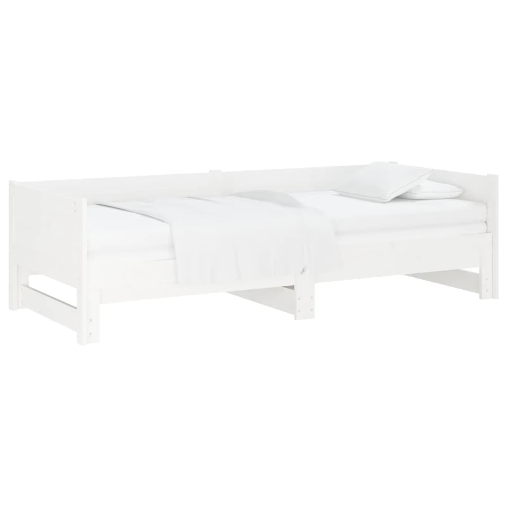 Pull-out Day Bed without Mattress White 2x(80x200) cm