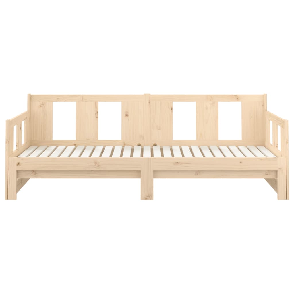 Pull-out Day Bed without Mattress Solid Wood Pine 2x(90x200) cm