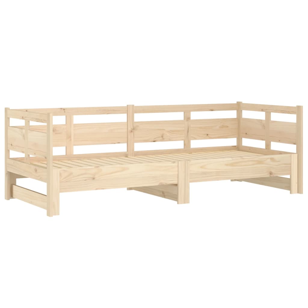 Pull-out Day Bed without Mattress Solid Wood Pine 2x(80x200) cm