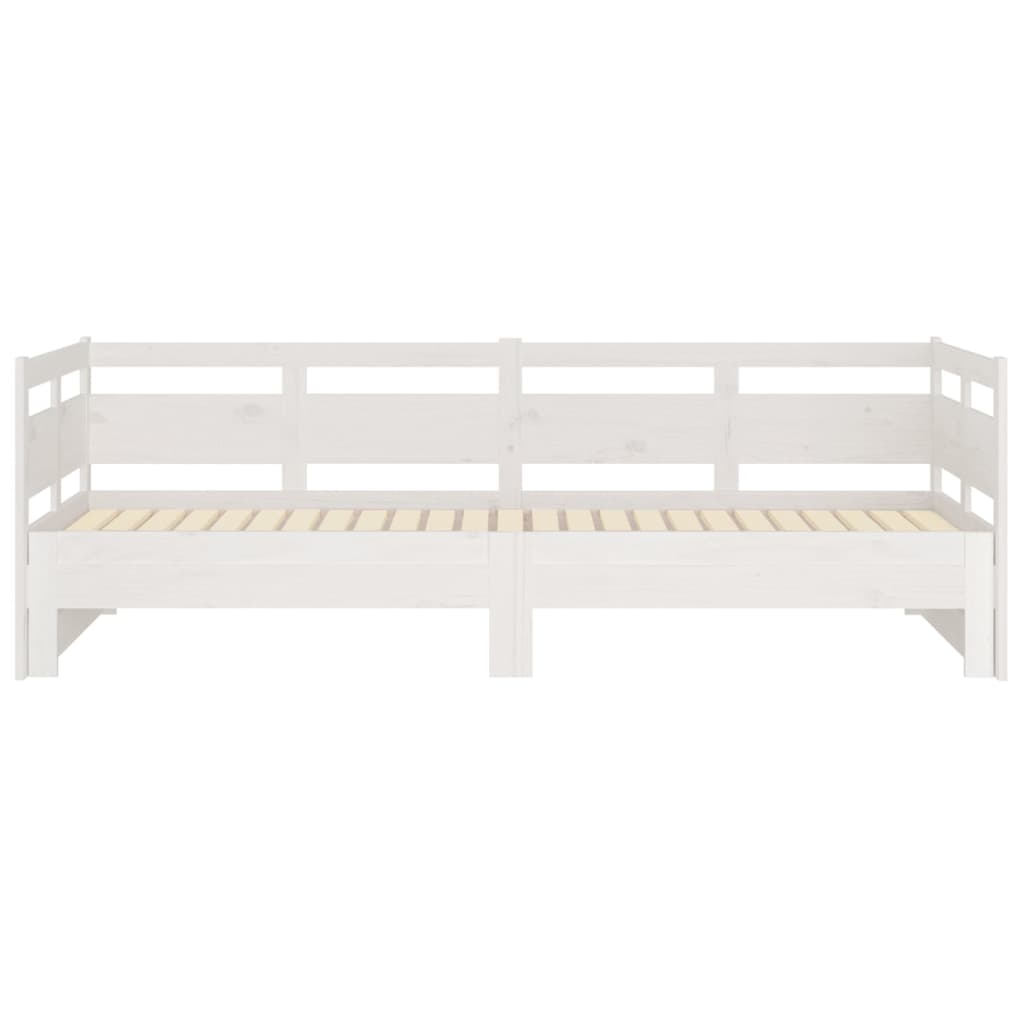 Pull-out Day Bed without Mattress White 2x(80x200) cm