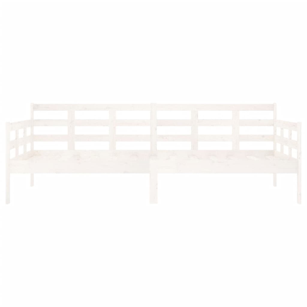 Day Bed without Mattress White Solid Wood Pine 90x200 cm