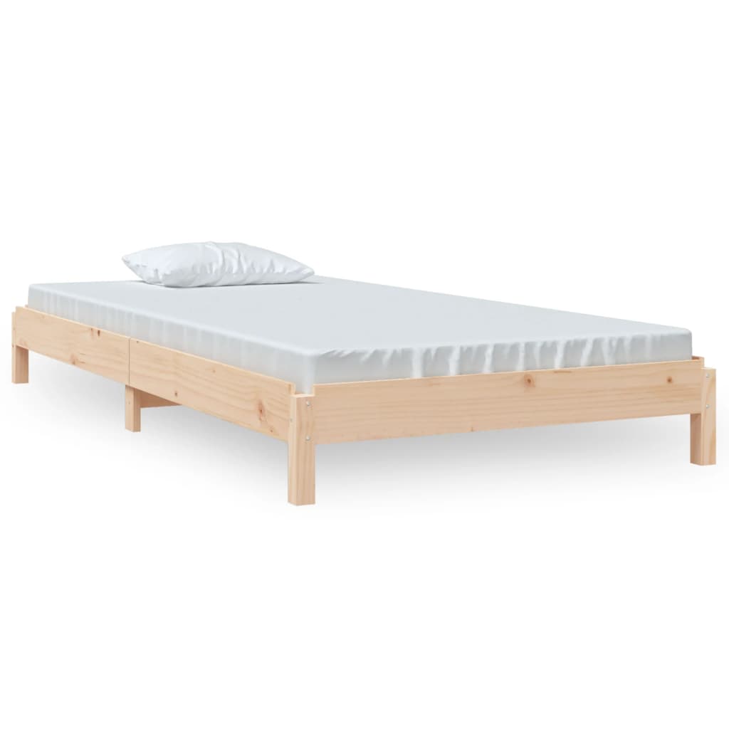 Stack Bed without Mattress 90x190 cm Single Solid Wood Pine