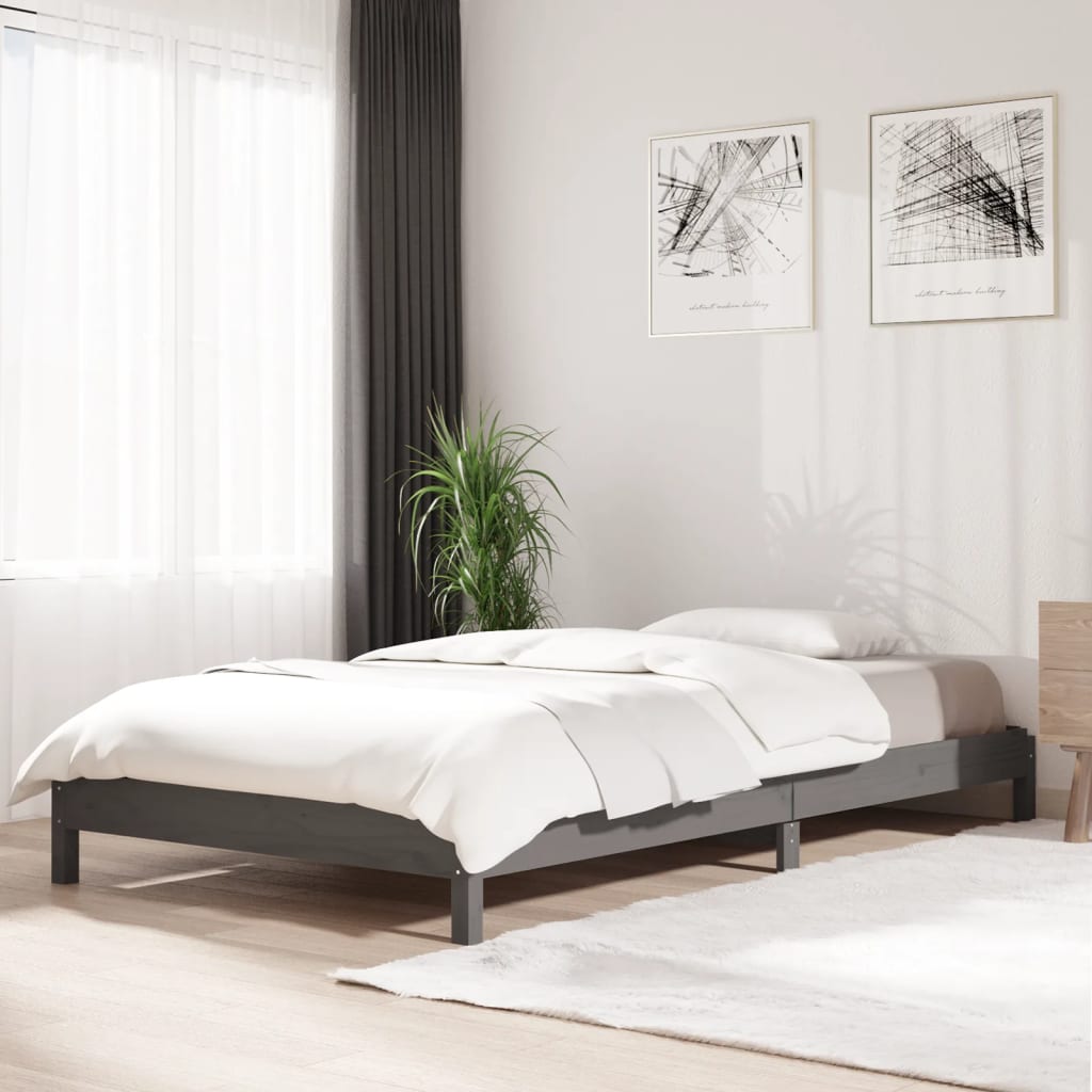 Stack Bed Without Mattress Single Solid Wood Pine