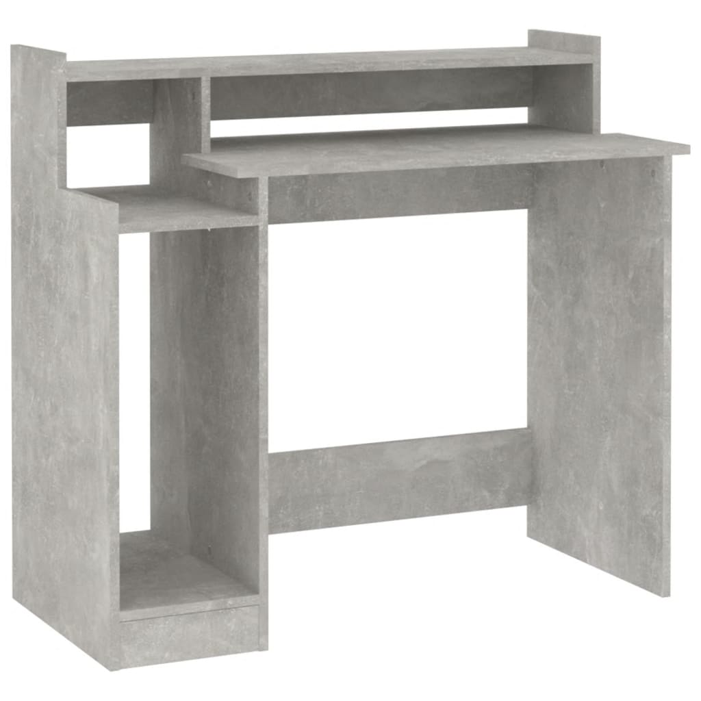 Modern Wooden Home Office Computer Gaming Desk With LED Lights Monitor Stand