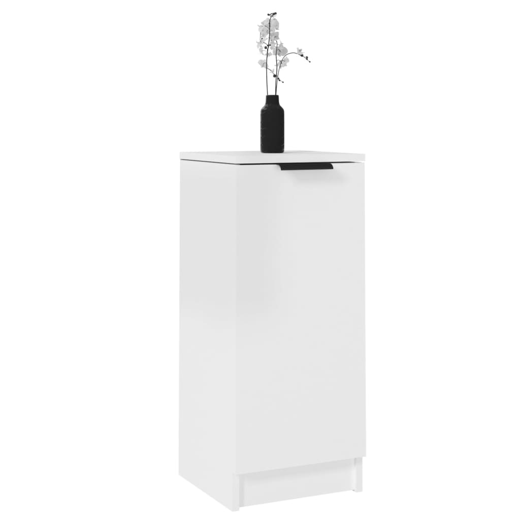 Sideboard High Gloss White 30x30x70 cm Engineered Wood