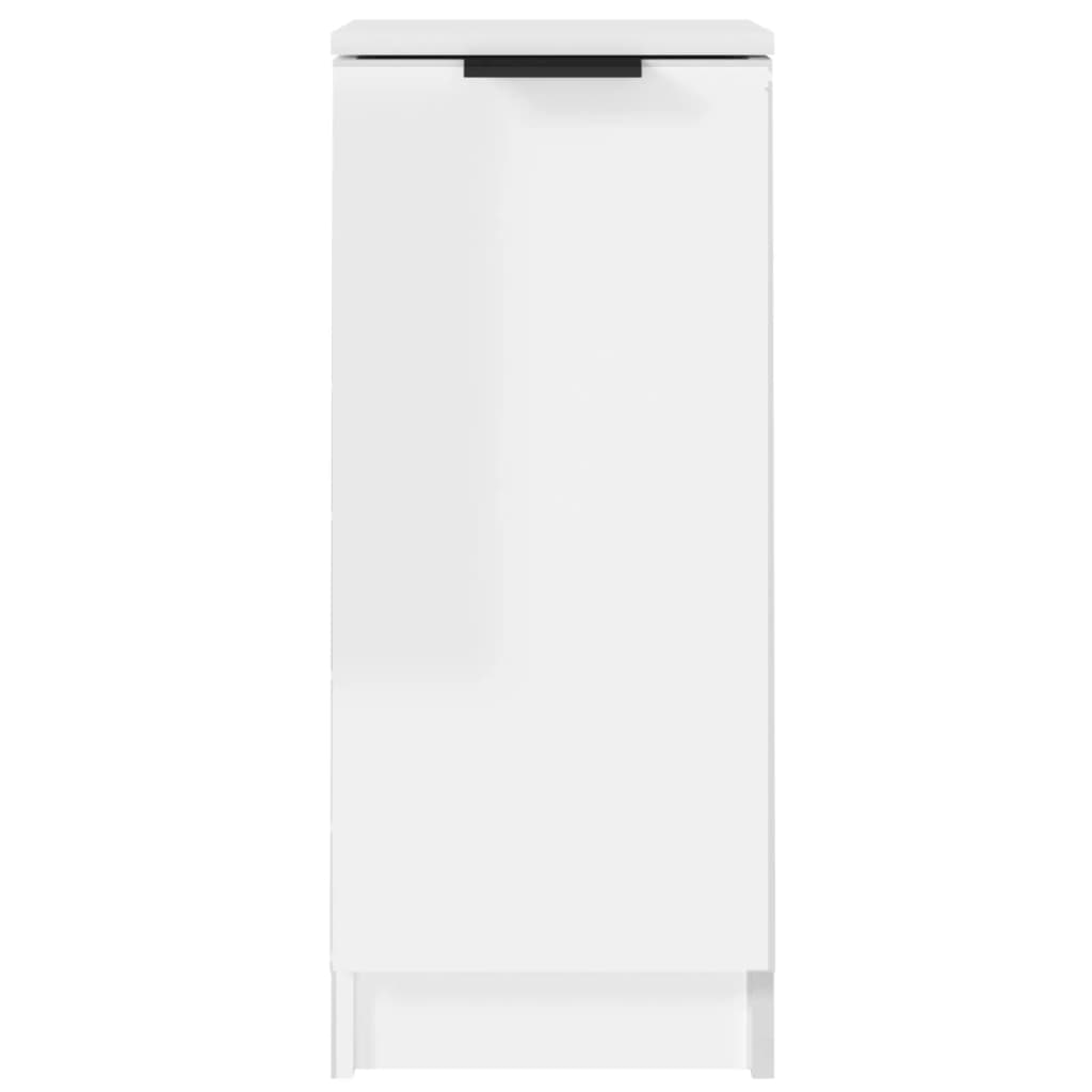 Sideboard High Gloss White 30x30x70 cm Engineered Wood