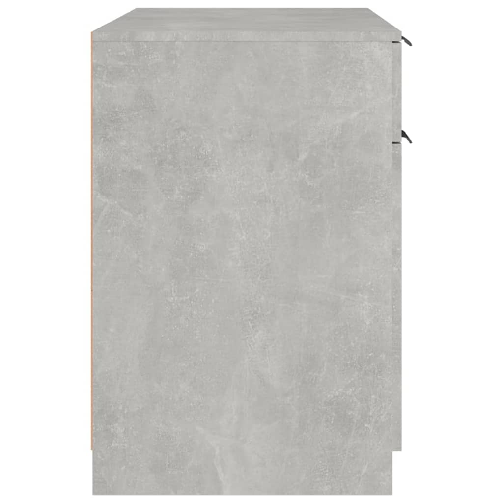 Desk Concrete Grey 100x50x75 cm Engineered Wood