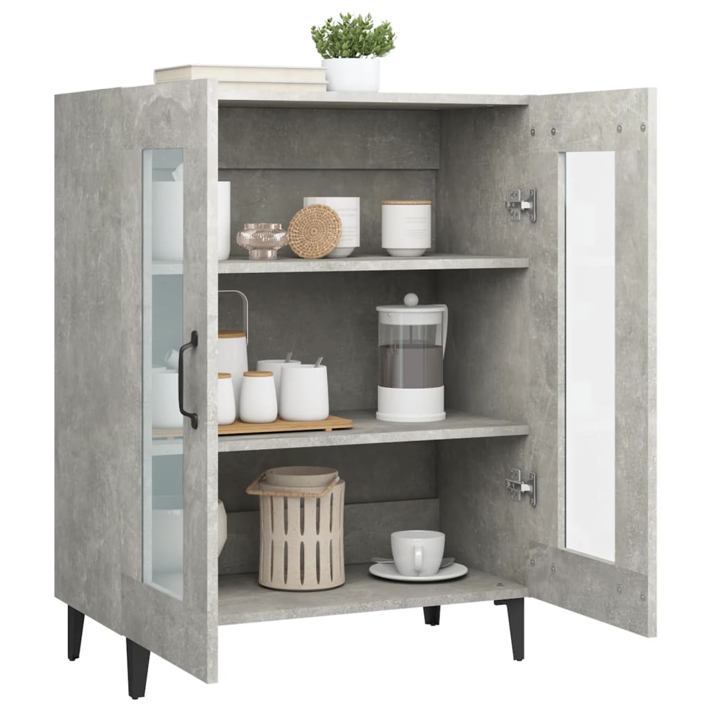 Sideboard Concrete Grey 69.5x34x90 cm Engineered Wood