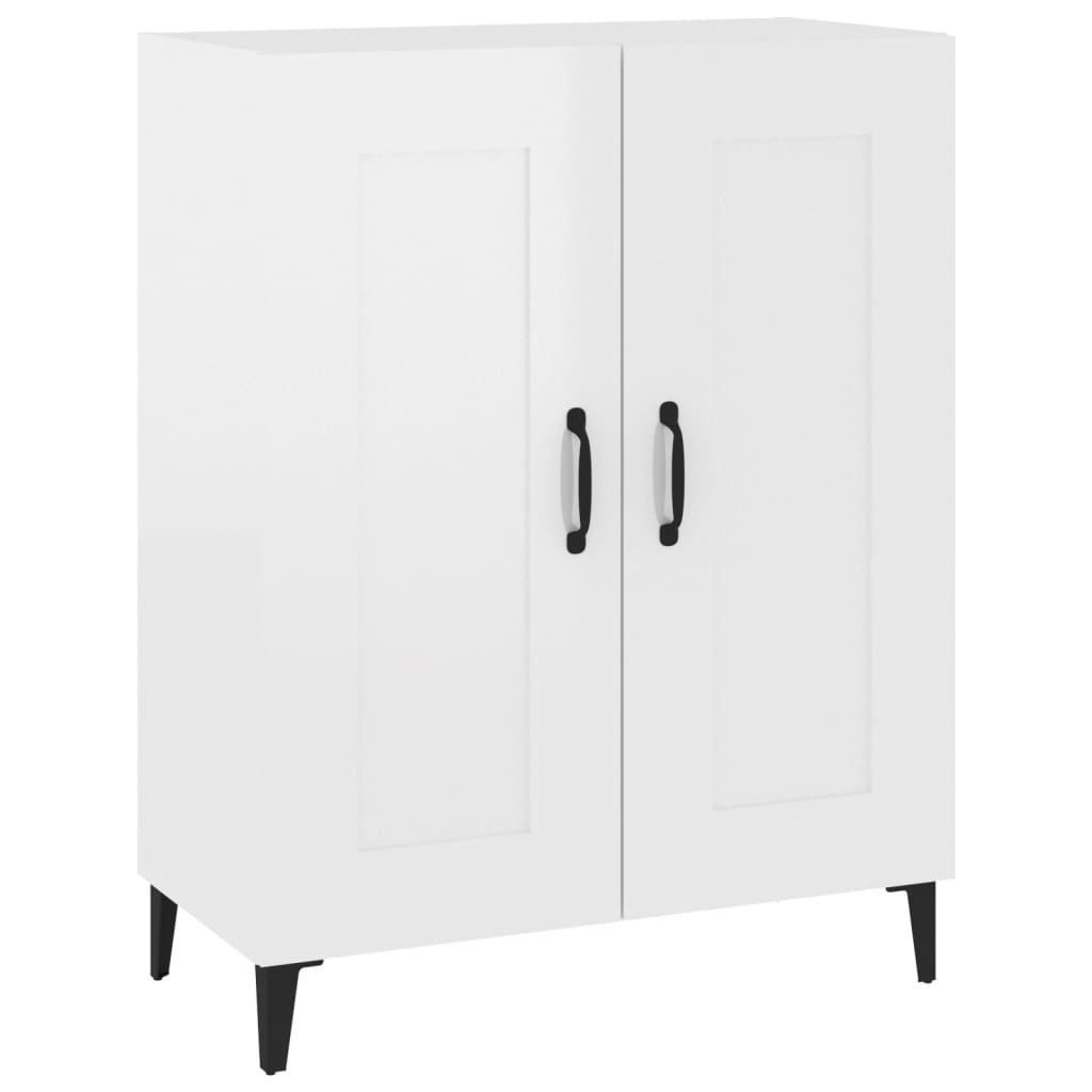 Sideboard High Gloss White 69.5x34x90 cm Engineered Wood