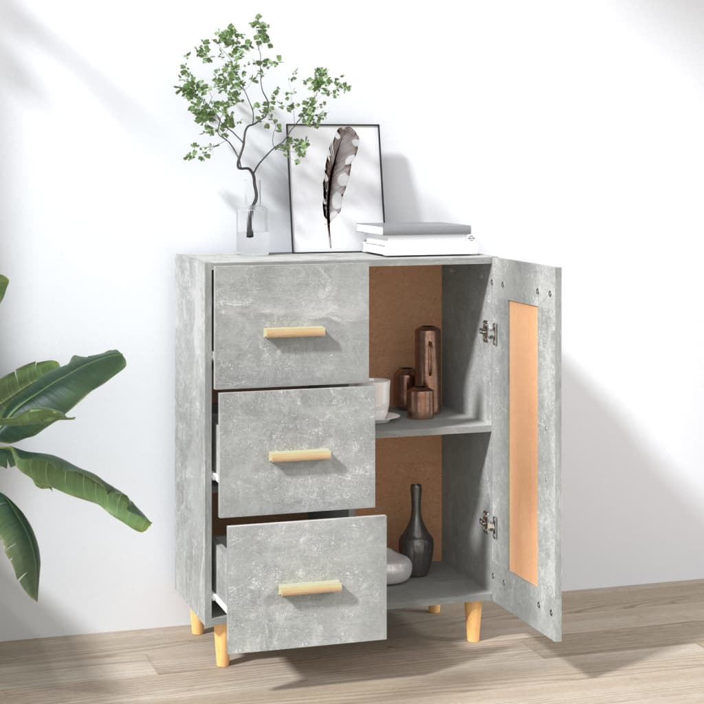 Sideboard Concrete Grey 69.5x34x90 cm Engineered Wood