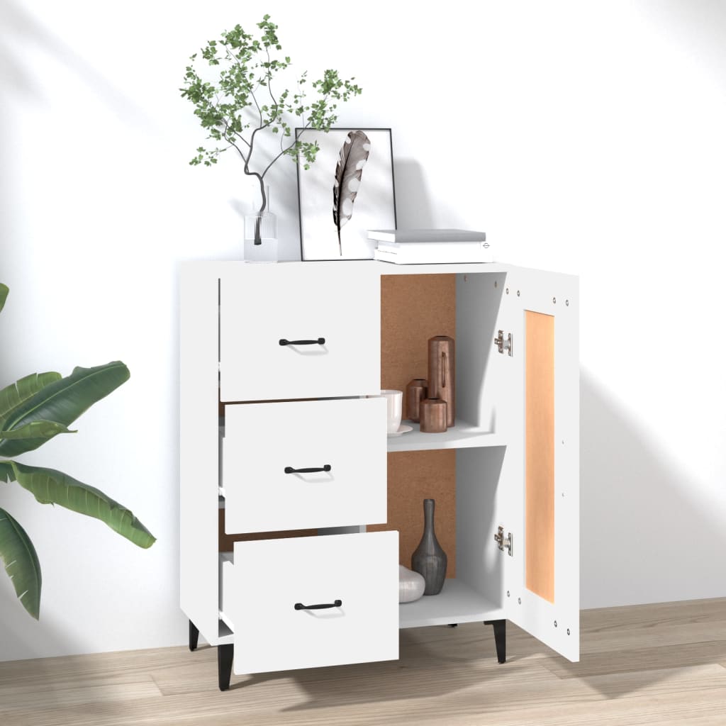 Modern Wooden Sideboard Storage Cabinet Unit With 1 Door & 3 Drawers Wood