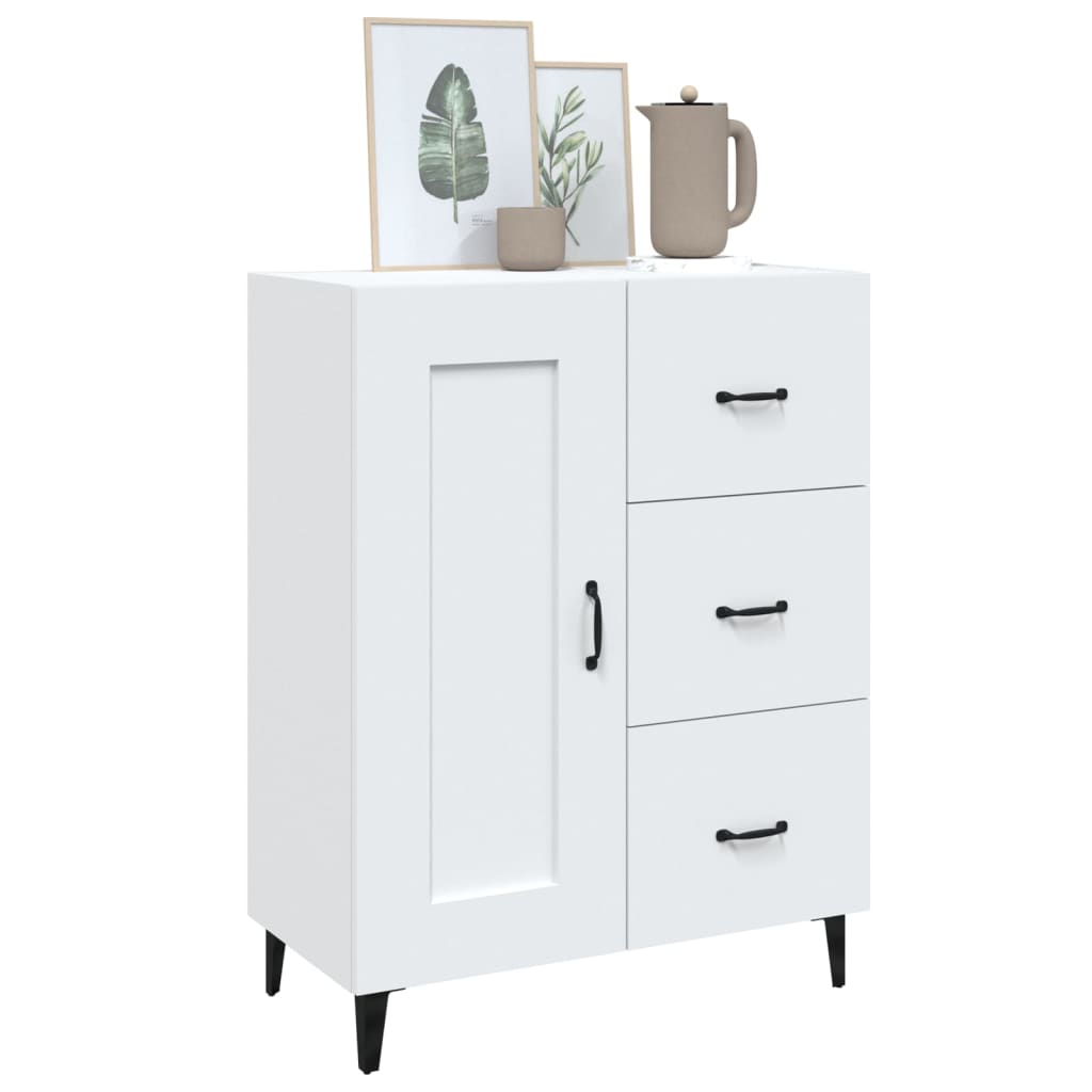 Modern Wooden Sideboard Storage Cabinet Unit With 1 Door & 3 Drawers Wood