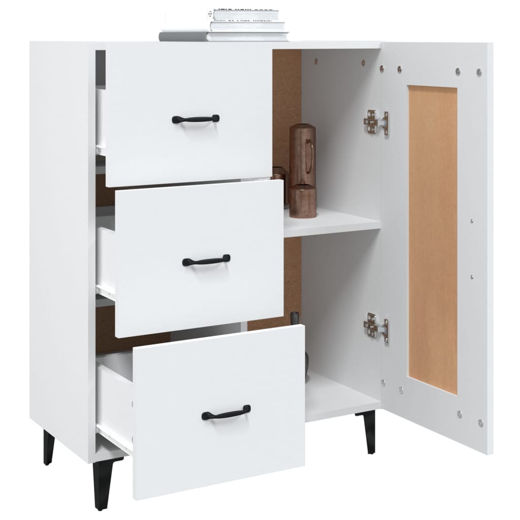Modern Wooden Sideboard Storage Cabinet Unit With 1 Door & 3 Drawers Wood