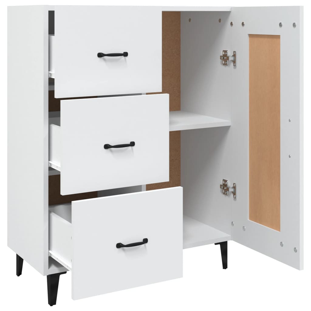 Modern Wooden Sideboard Storage Cabinet Unit With 1 Door & 3 Drawers Wood