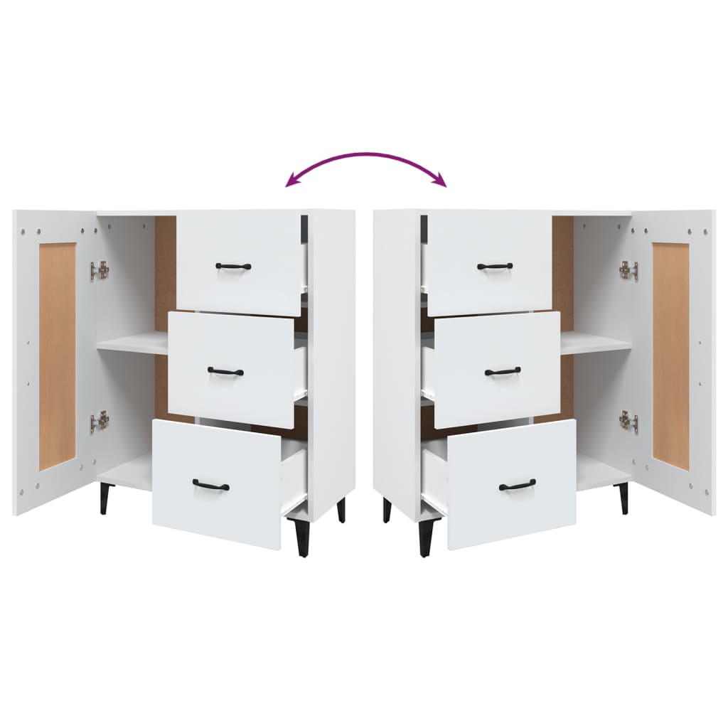 Modern Wooden Sideboard Storage Cabinet Unit With 1 Door & 3 Drawers Wood