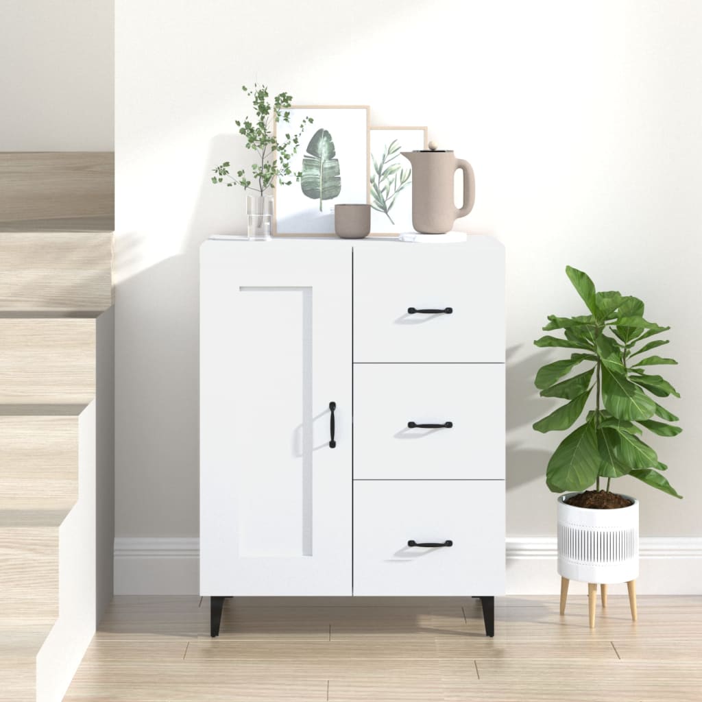 Modern Wooden Sideboard Storage Cabinet Unit With 1 Door & 3 Drawers Wood