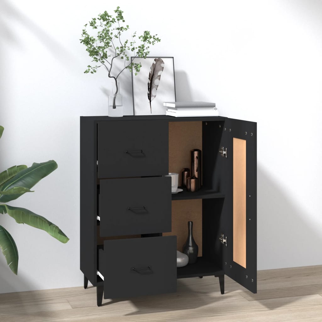 Modern Wooden Sideboard Storage Cabinet Unit With 1 Door & 3 Drawers Wood