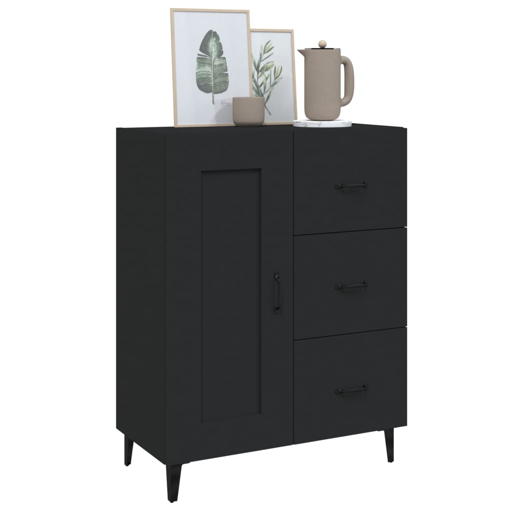 Modern Wooden Sideboard Storage Cabinet Unit With 1 Door & 3 Drawers Wood