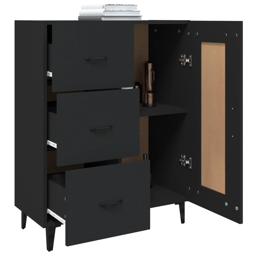 Modern Wooden Sideboard Storage Cabinet Unit With 1 Door & 3 Drawers Wood
