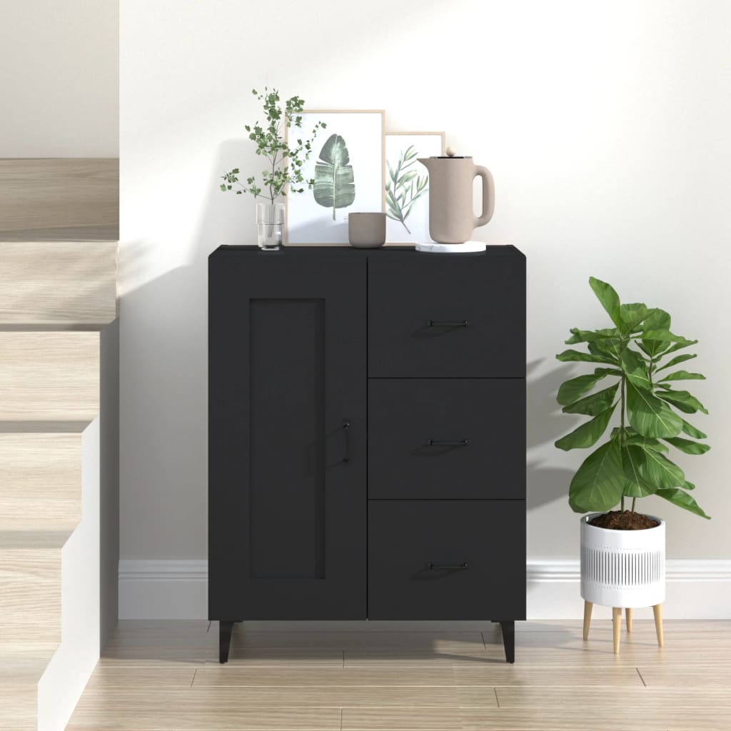 Modern Wooden Sideboard Storage Cabinet Unit With 1 Door & 3 Drawers Wood