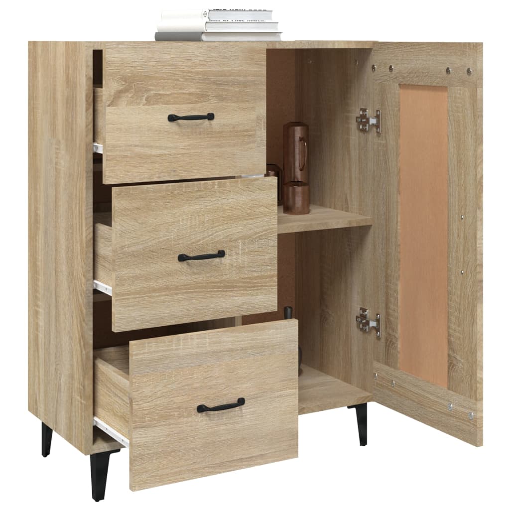 Modern Wooden Sideboard Storage Cabinet Unit With 1 Door & 3 Drawers Wood