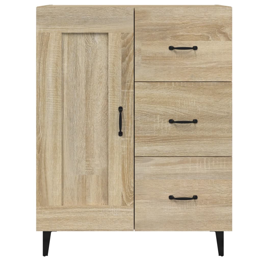 Modern Wooden Sideboard Storage Cabinet Unit With 1 Door & 3 Drawers Wood