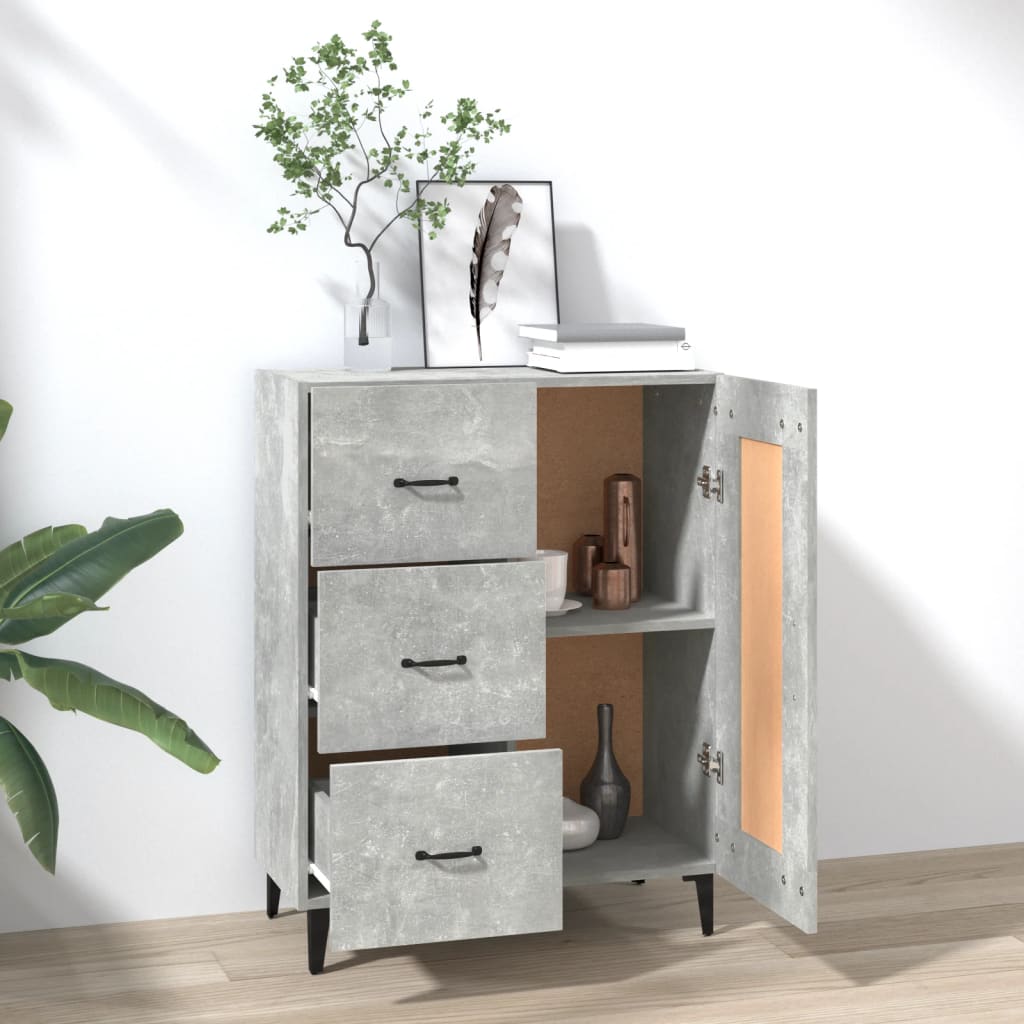 Modern Wooden Sideboard Storage Cabinet Unit With 1 Door & 3 Drawers Wood