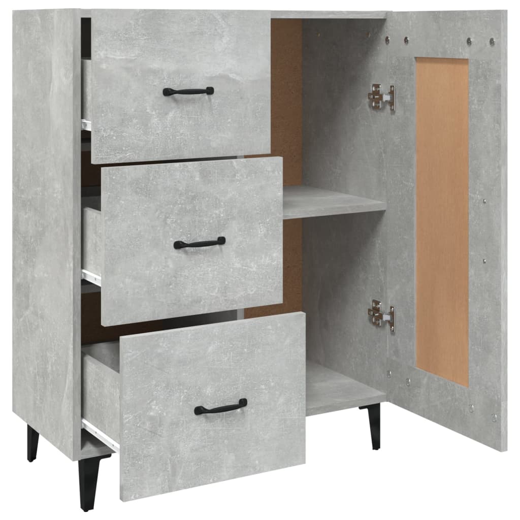Modern Wooden Sideboard Storage Cabinet Unit With 1 Door & 3 Drawers Wood