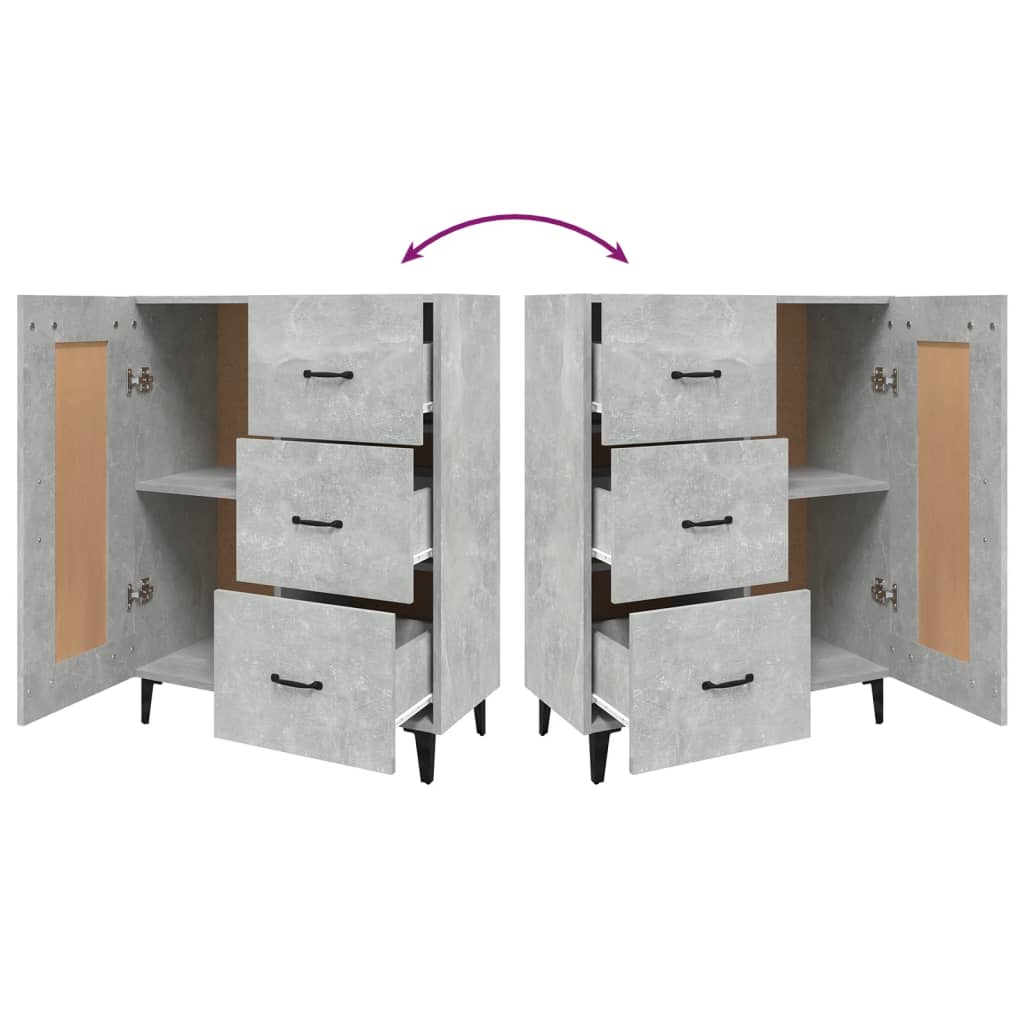Modern Wooden Sideboard Storage Cabinet Unit With 1 Door & 3 Drawers Wood