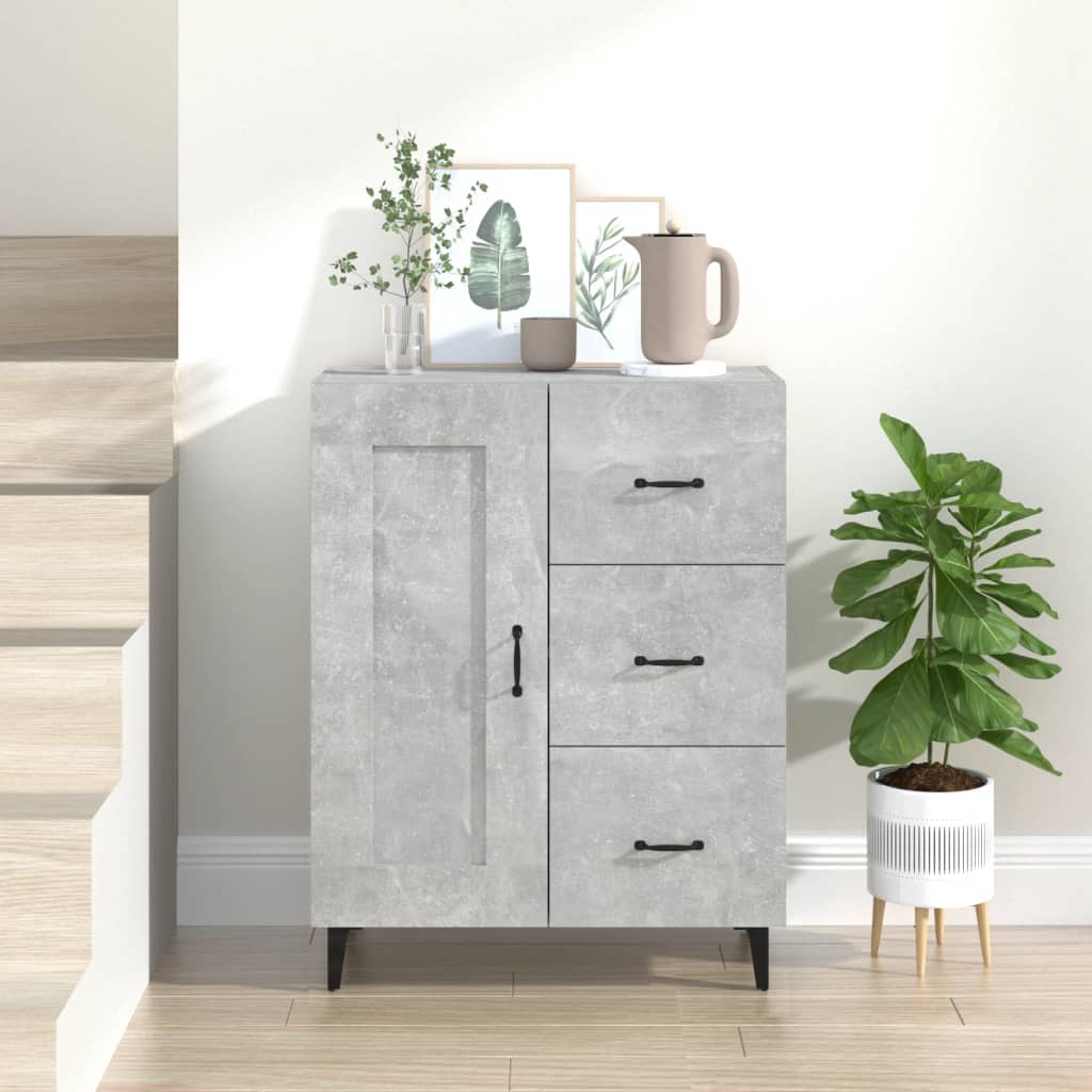 Modern Wooden Sideboard Storage Cabinet Unit With 1 Door & 3 Drawers Wood
