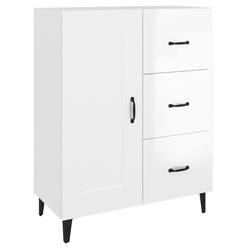 Modern Wooden Sideboard Storage Cabinet Unit With 1 Door & 3 Drawers Wood