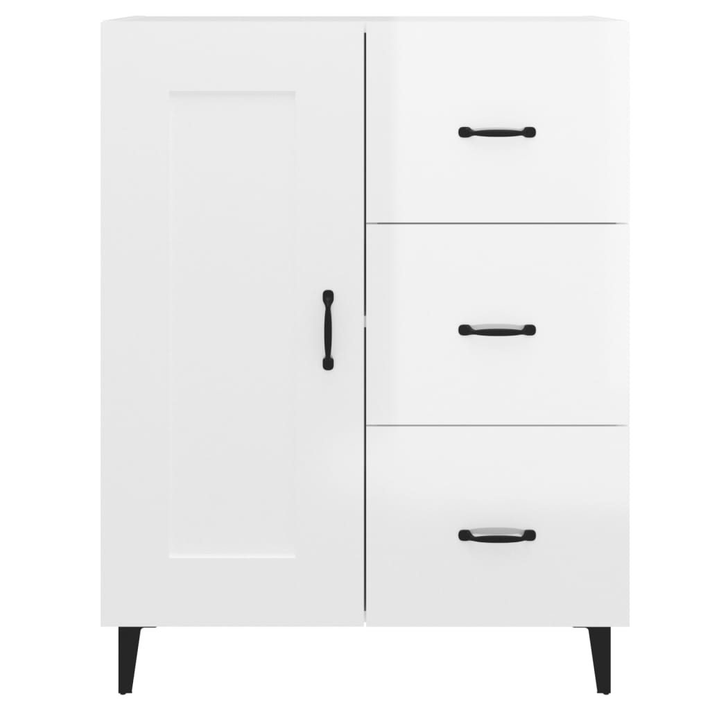 Modern Wooden Sideboard Storage Cabinet Unit With 1 Door & 3 Drawers Wood