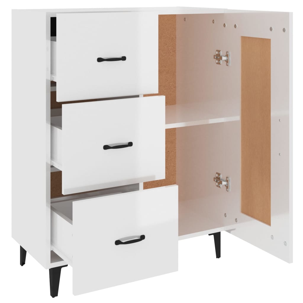 Modern Wooden Sideboard Storage Cabinet Unit With 1 Door & 3 Drawers Wood