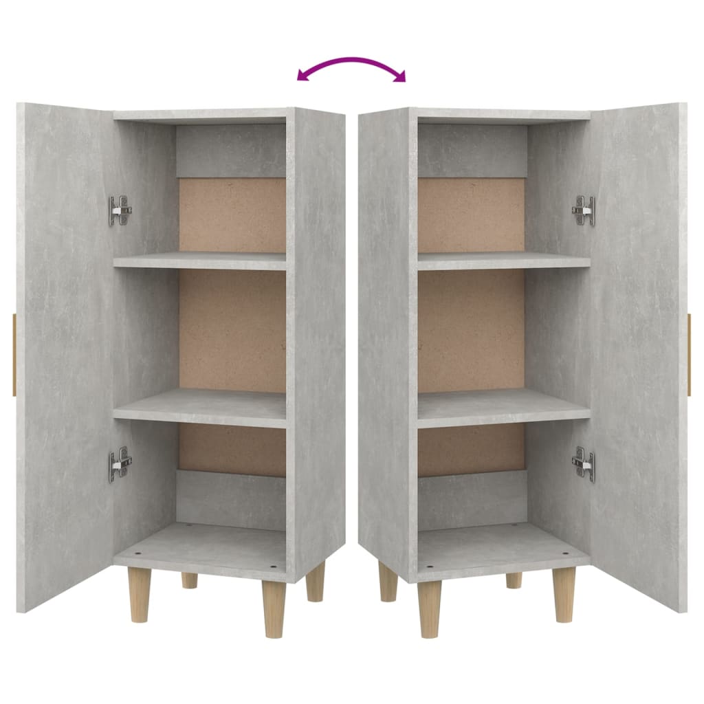 Sideboard Concrete Grey 34.5x34x90 cm Engineered Wood