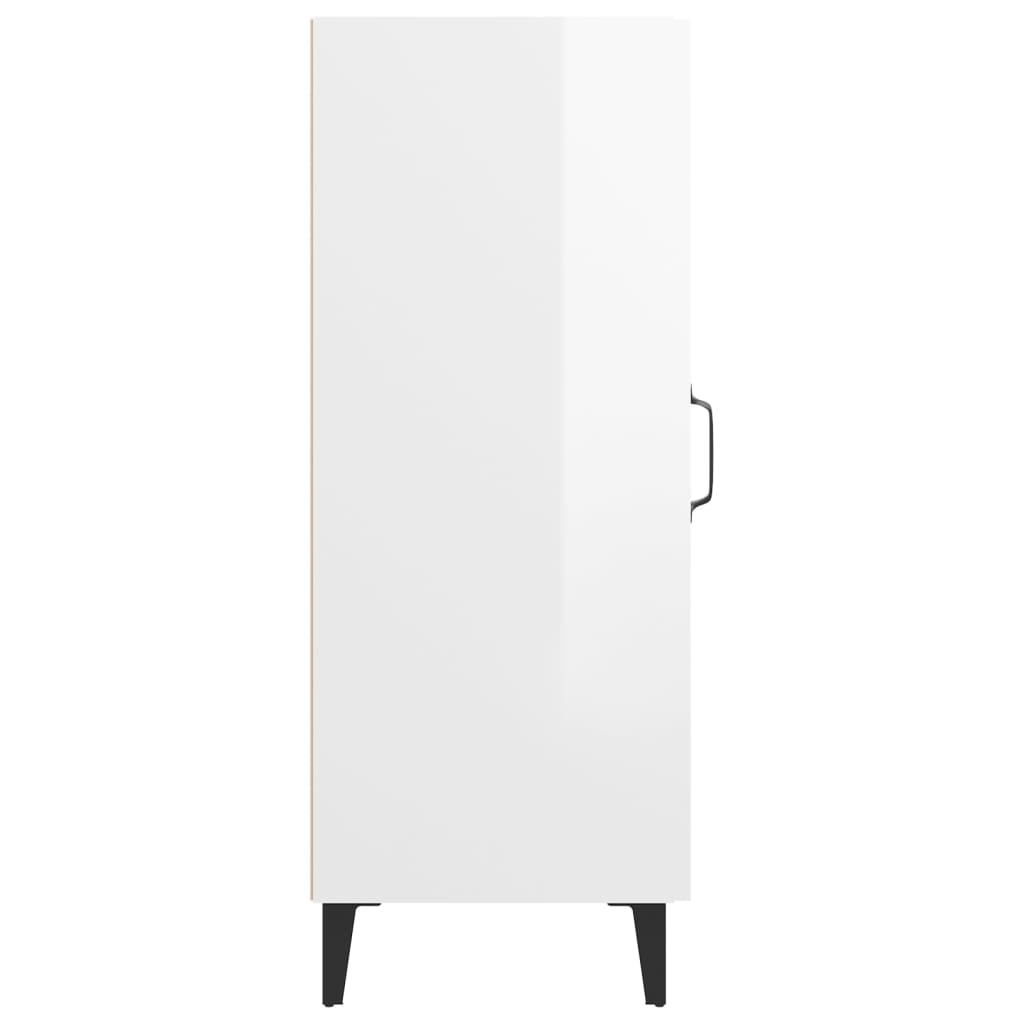 Sideboard High Gloss White 34.5x34x90 cm Engineered Wood