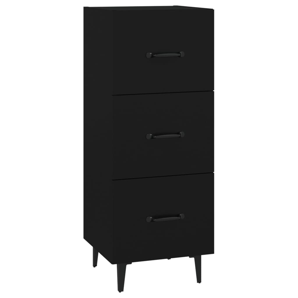 Sideboard Black 34.5x34x90 cm Engineered Wood