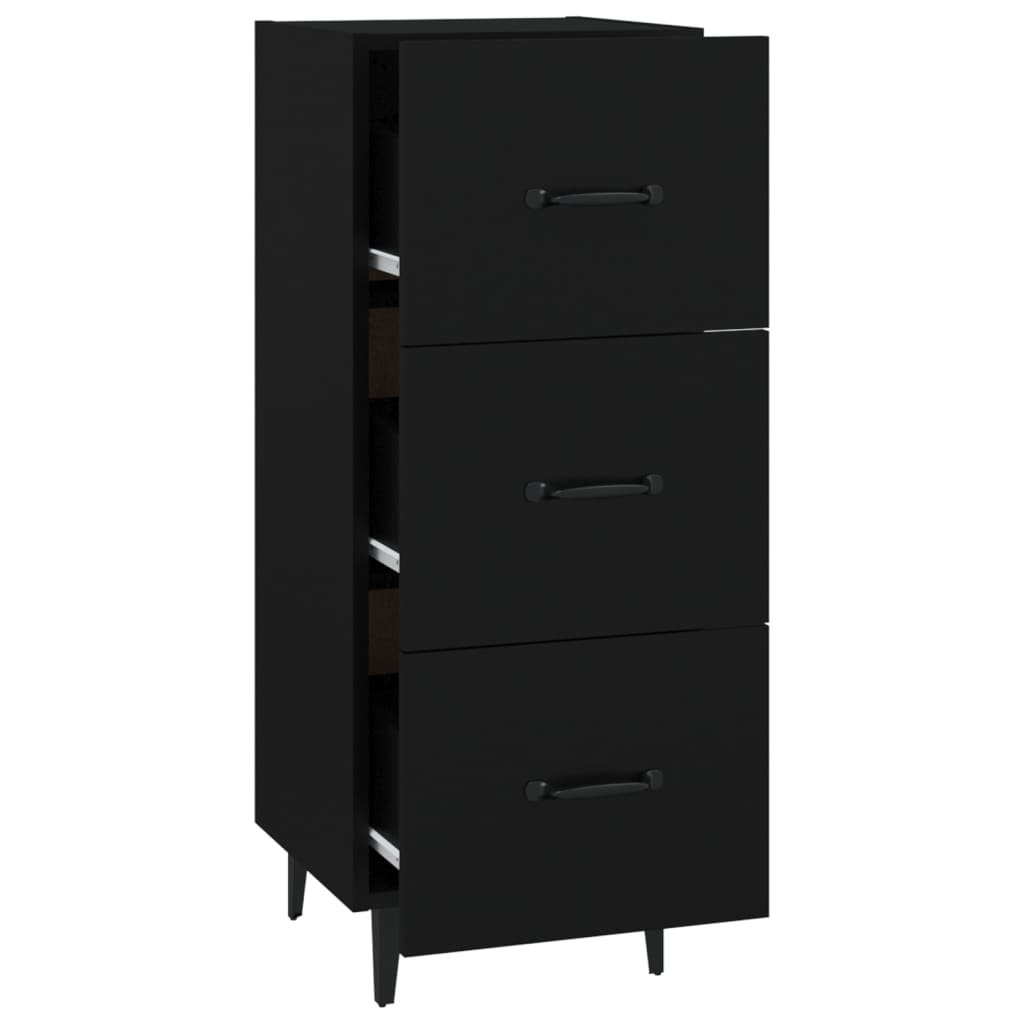 Sideboard Black 34.5x34x90 cm Engineered Wood