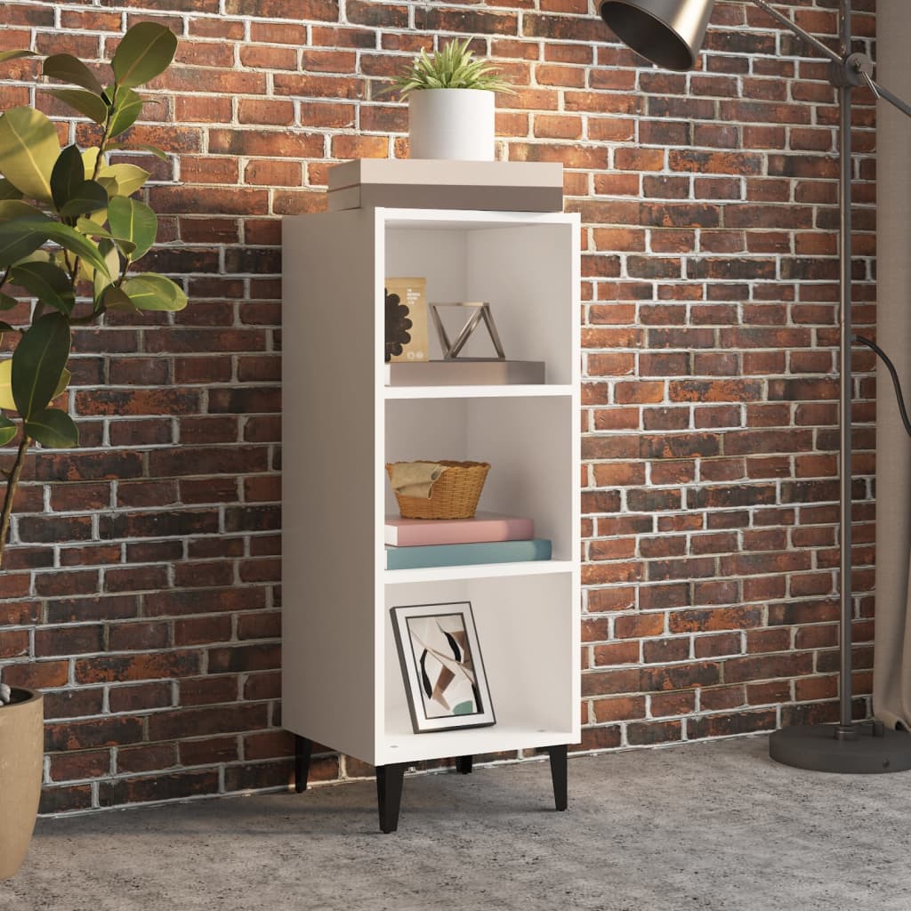 Sideboard White 34.5x32.5x90 cm Engineered Wood