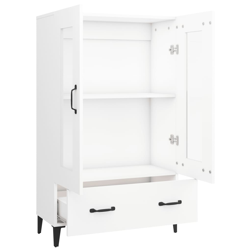 Highboard White 70x31x115 cm Engineered Wood
