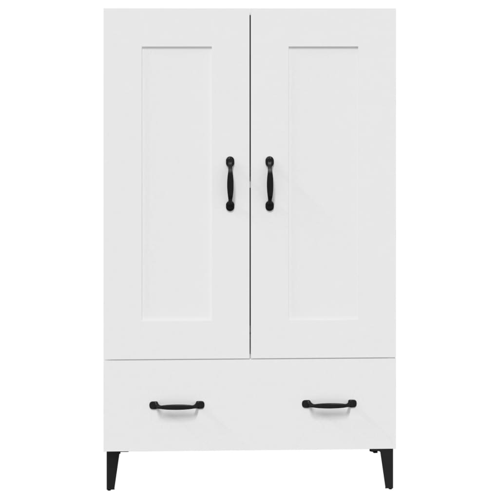 Highboard White 70x31x115 cm Engineered Wood
