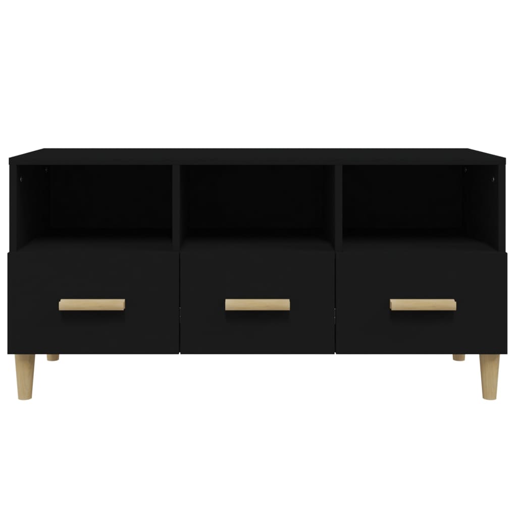 Modern Wooden TV Tele Stand Unit Cabinet With 3 Storage Drawers Wood