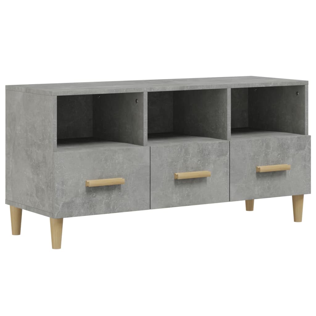 Modern Wooden TV Tele Stand Unit Cabinet With 3 Storage Drawers Wood