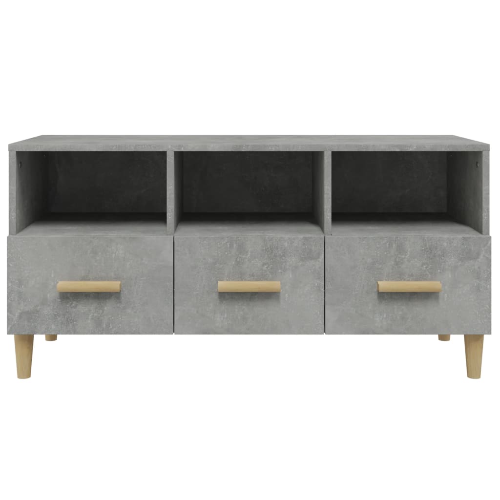 Modern Wooden TV Tele Stand Unit Cabinet With 3 Storage Drawers Wood