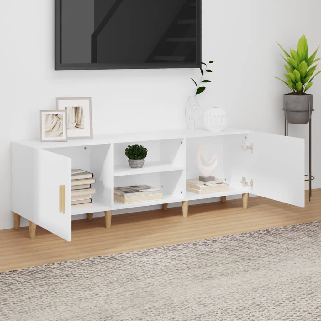 Modern Wooden TV Stand Cabinet Home Entertainment Media Unit With Storage