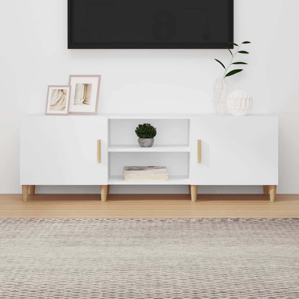 Modern Wooden TV Stand Cabinet Home Entertainment Media Unit With Storage