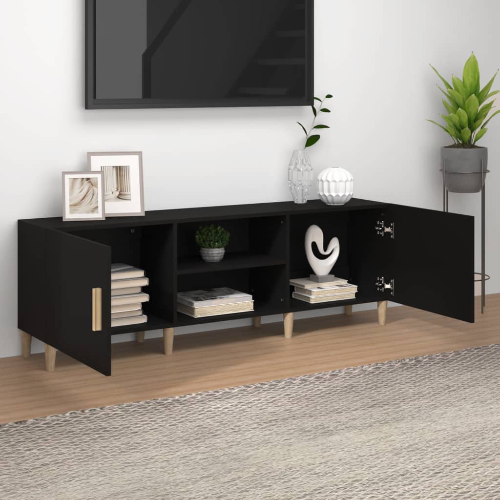 Modern Wooden TV Stand Cabinet Home Entertainment Media Unit With Storage