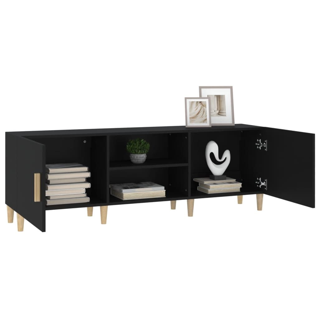 Modern Wooden TV Stand Cabinet Home Entertainment Media Unit With Storage